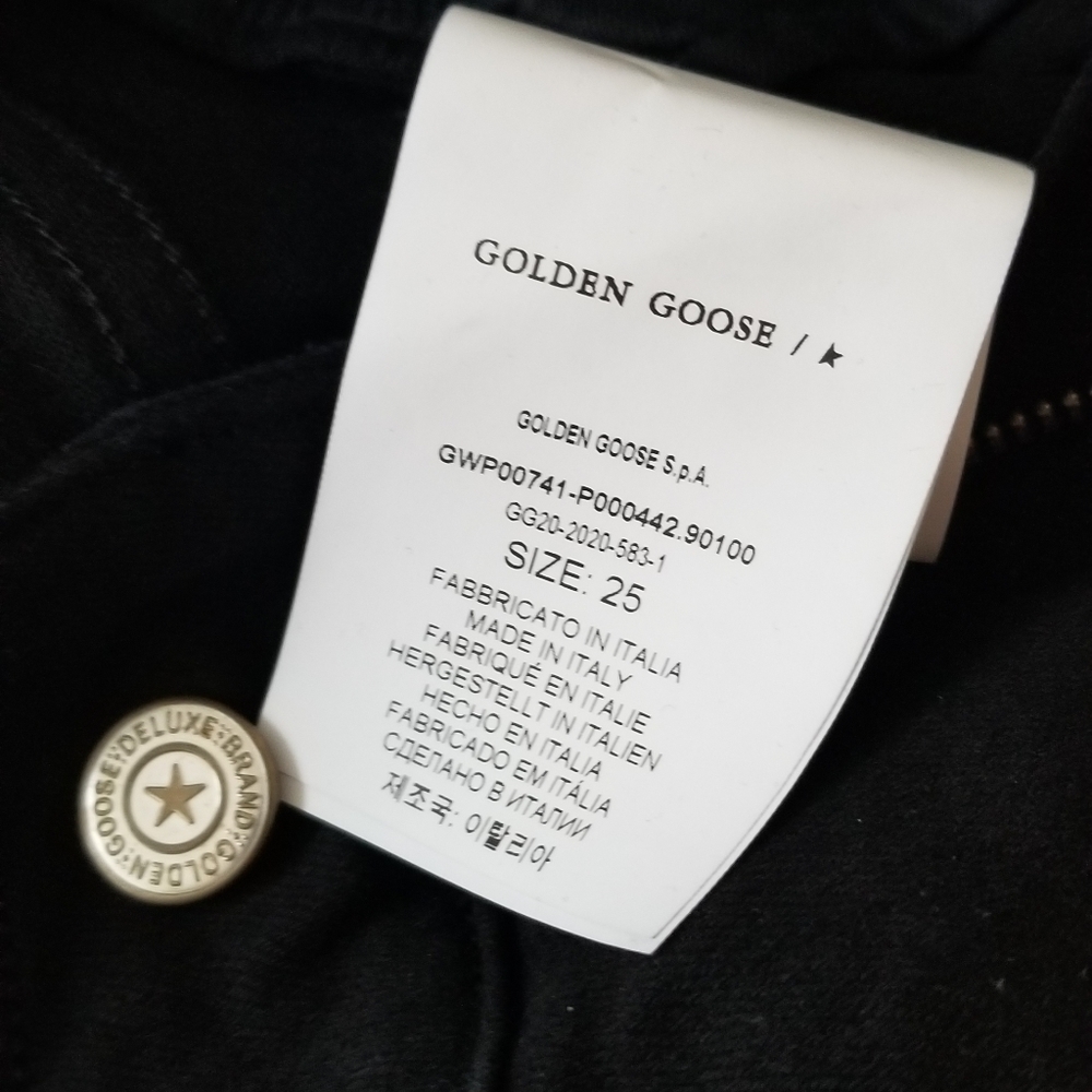 Golden Goose Skinny High Rise Jeans Size 25 Black - Picture 10 of 10